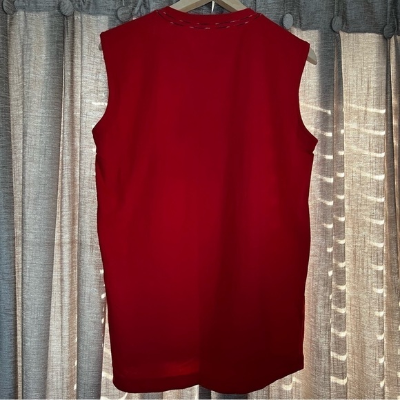 Adidas Red Americana Logo Tank with Contrast Stitching Size Small - Picture 9 of 11